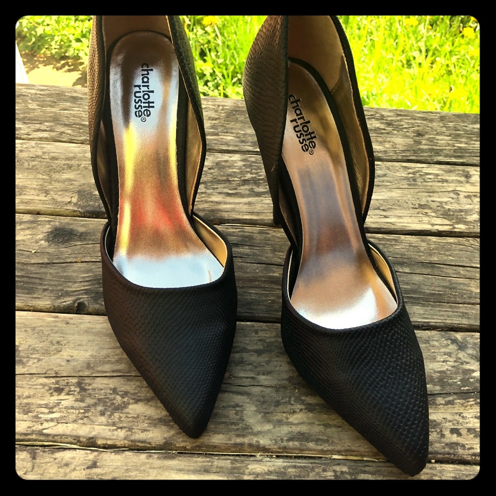 Charlotte Russe black heels! NWOT!